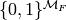 \{0,1\}^{{\cal M}_F}