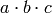 a \cdot b
\cdot c