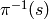 \pi^{-1}(s)